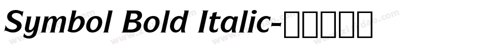 Symbol Bold Italic字体转换